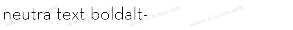 neutra text boldalt字体转换